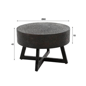 Salontafel Ø60 low bulky ferro / Ferro metallic (Magazijn sale)