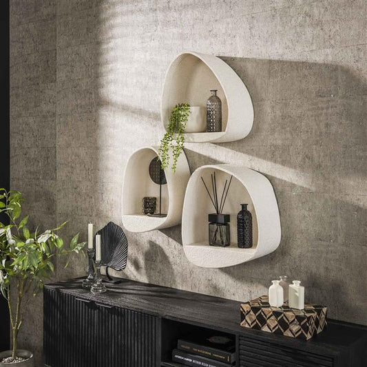 Wandschap stone druppel / Marmer composiet (Magazijn sale)