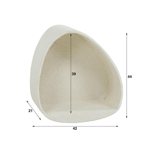 Wandschap stone driehoek / Marmer composiet (Magazijn sale)
