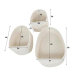 Wandschap set van 3 stone druppel / Marmer composiet (Magazijn sale)