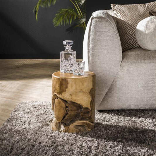 Bijzettafel natural line / Massief gerecycled teakhout (Magazijn sale)