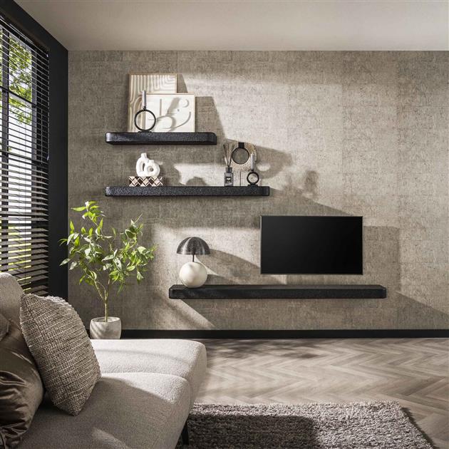 Wandplank 150cm metallic / Grijs (Magazijn sale)