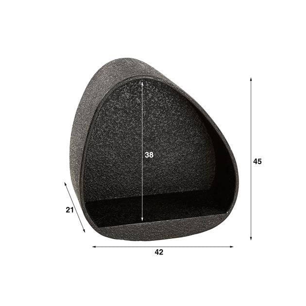 Wandschap metallic driehoek / Grijs (Magazijn sale)