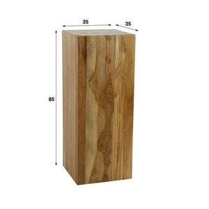 Bloemenzuil bole 85 cm / Massief gerecycled teakhout (Magazijn sale)