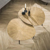 Salontafel set van 2 organisch ray metal / Brons ray metal
