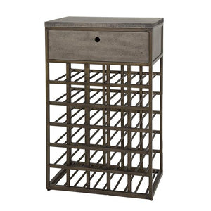 Wijnkast Ferro 1 lade / Brons antiek (Magazijn sale)