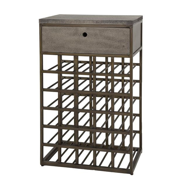 Wijnkast Ferro 1 lade / Brons antiek (Magazijn sale)