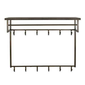 Kapstok Ferro hoog 12 haken / Brons antiek
