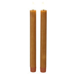 2 stuks LED Dinerkaars rustiek amber - 24 cm hoog + afstandsbediening (Countryfield)