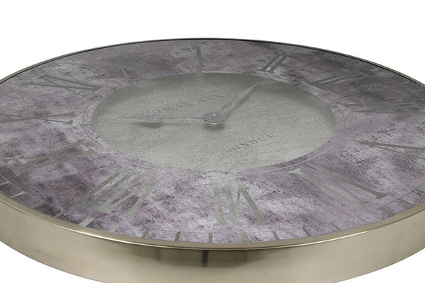 Thomas Kent wandklok "Florentine" rond zilver/marmer/paars  - Ø74 CM