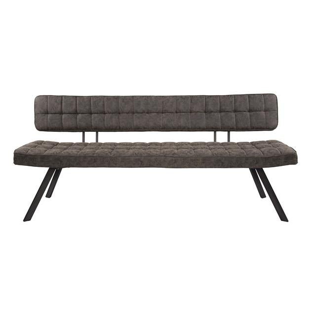 Eetkamerbank 180 cm voorzien van kruisstiksel en een open rug. (Magazijn sale)