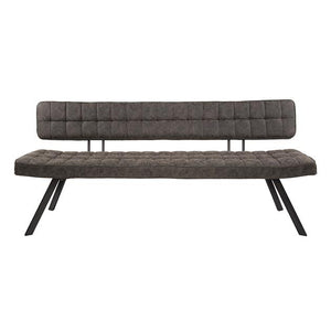 Eetkamerbank 180 cm voorzien van kruisstiksel en een open rug. (Magazijn sale)