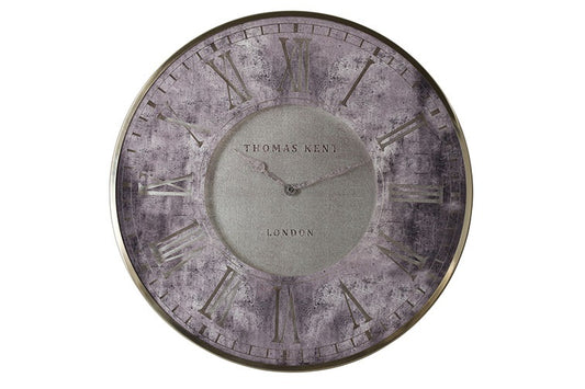 Thomas Kent wandklok "Florentine" rond zilver/marmer/paars  - Ø53 CM