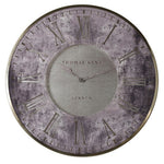 Thomas Kent wandklok "Florentine" rond zilver/marmer/paars  - Ø53 CM