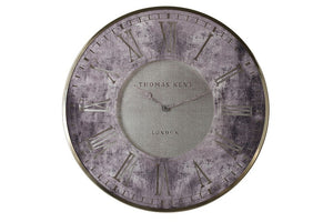 Thomas Kent wandklok "Florentine" rond zilver/marmer/paars  - Ø53 CM