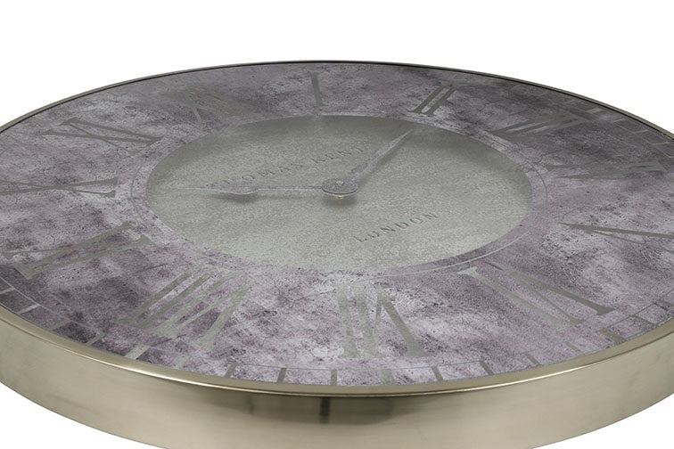 Thomas Kent wandklok "Florentine" rond zilver/marmer/paars  - Ø53 CM