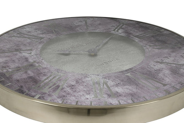 Thomas Kent wandklok "Florentine" rond zilver/marmer/paars  - Ø53 CM