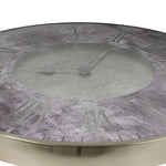 Thomas Kent wandklok "Florentine" rond zilver/marmer/paars  - Ø53 CM