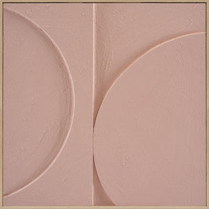3D wanddecoratie met lijst Halve circkels transcedent  80x80 cm
