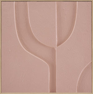 3D wanddecoratie met lijst Organisch transcedent 80x80 cm