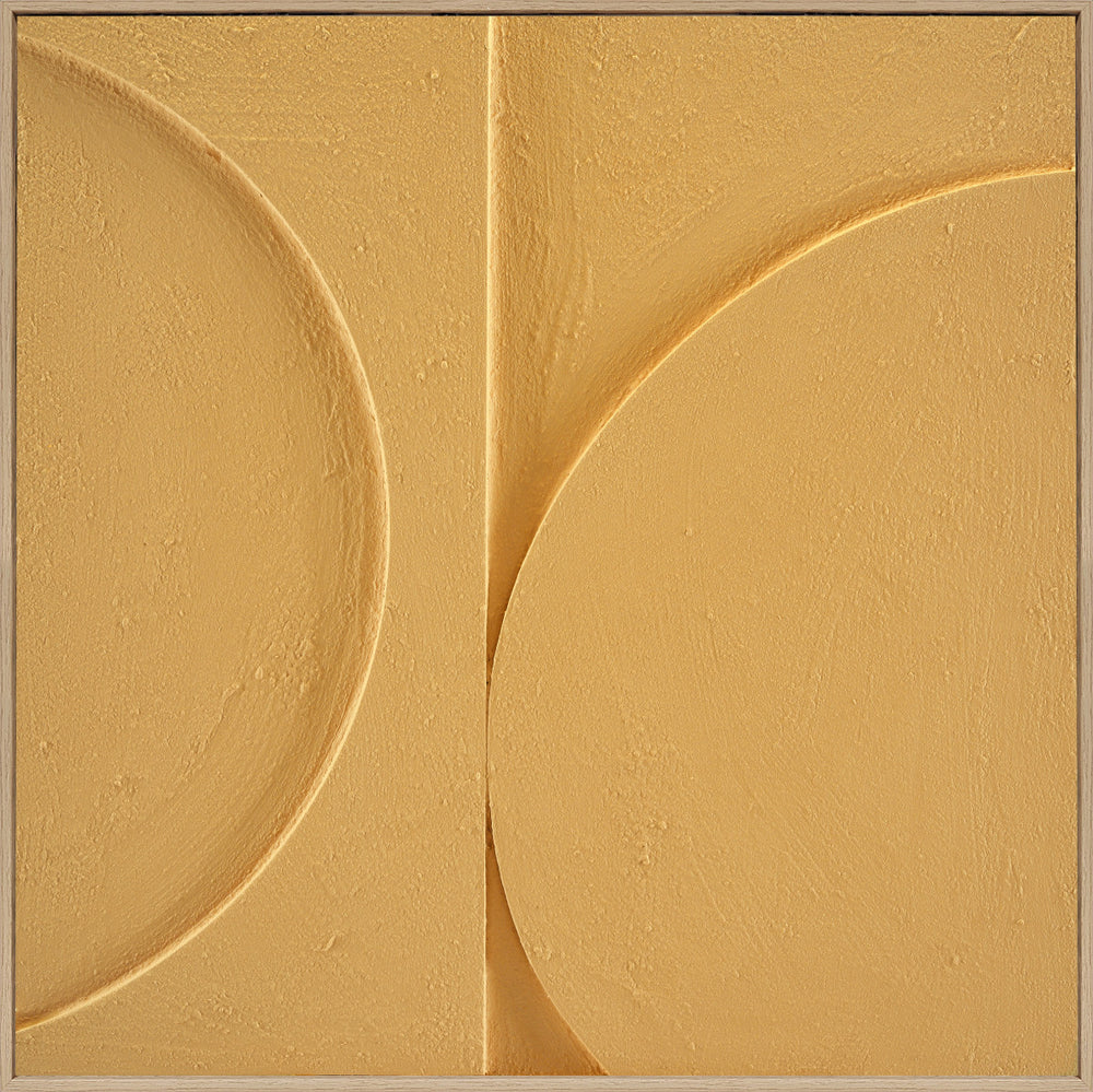 3D wanddecoratie met lijst  Halve cirkels ray flower 80x80 cm (Magazijn sale)