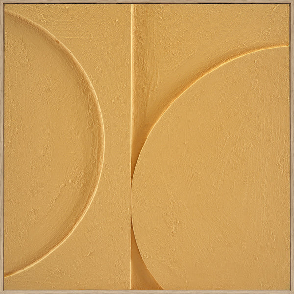 3D wanddecoratie met lijst  Halve cirkels ray flower 80x80 cm (Magazijn sale)