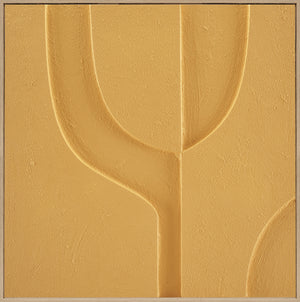 3D wanddecoratie met lijst Organisch ray flower 80x80 cm