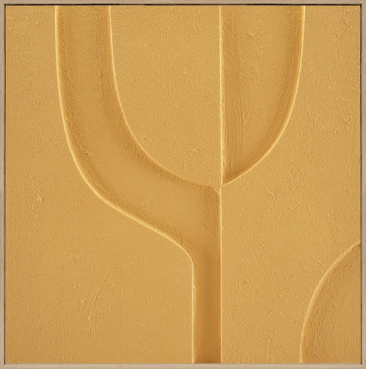 3D wanddecoratie met lijst Organisch ray flower 80x80 cm (Magazijn sale)
