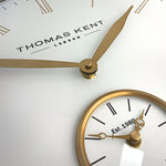 Thomas Kent wandklok "Timekeeper" rond Wit/Goud  - Ø48 CM