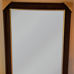 Luxe spiegel Antraciet/goud 70x85 cm facet geslepen  (magazijn opruiming)