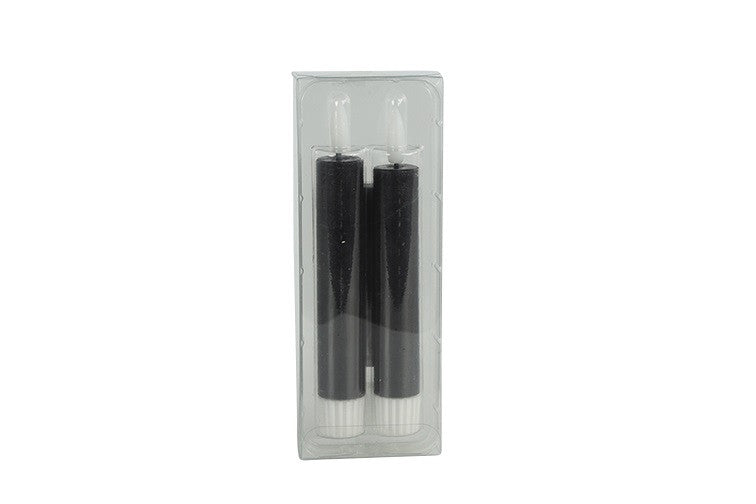 2 stuks LED Dinerkaars rustiek zwart - 15 cm hoog + afstandsbediening (Countryfield)