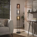 Vloerlamp Lucente tricolore 3-lichts / Artic zwart
