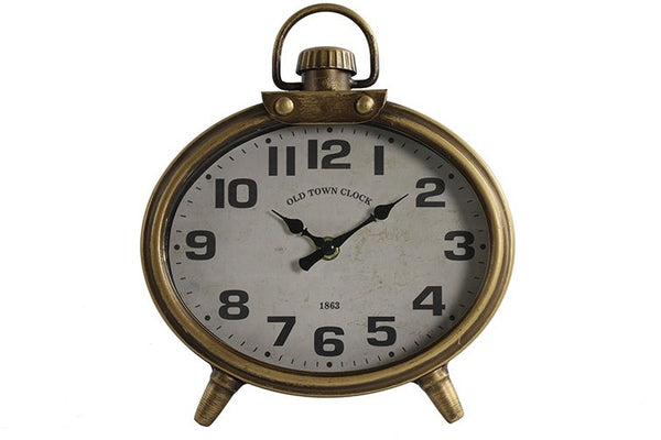 Tafelklok Norwin goud 21x13x23 cm (magazijn opruiming)