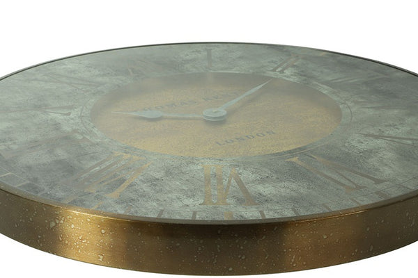 Countryfield radarklok rond Florentine marmer/groen - Ø74 cm