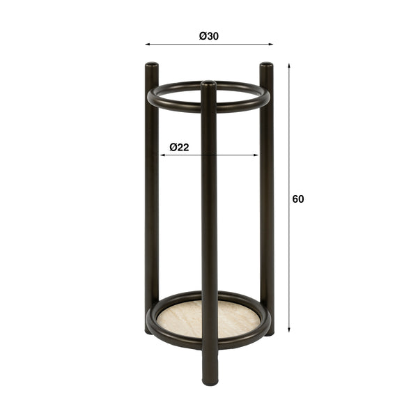 Paraplubak Luno rond / Drift brown