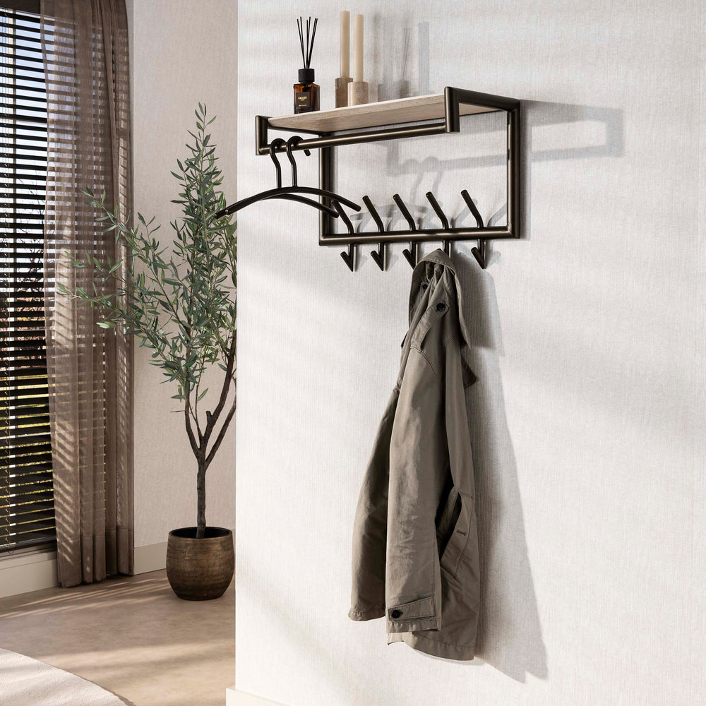 Kapstok 10 haken Terra XS roede-hoedenplank