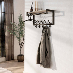 Kapstok 10 haken Terra XS roede-hoedenplank