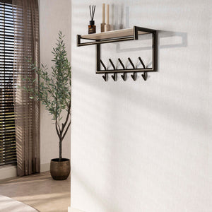 Kapstok 10 haken Terra XS roede-hoedenplank