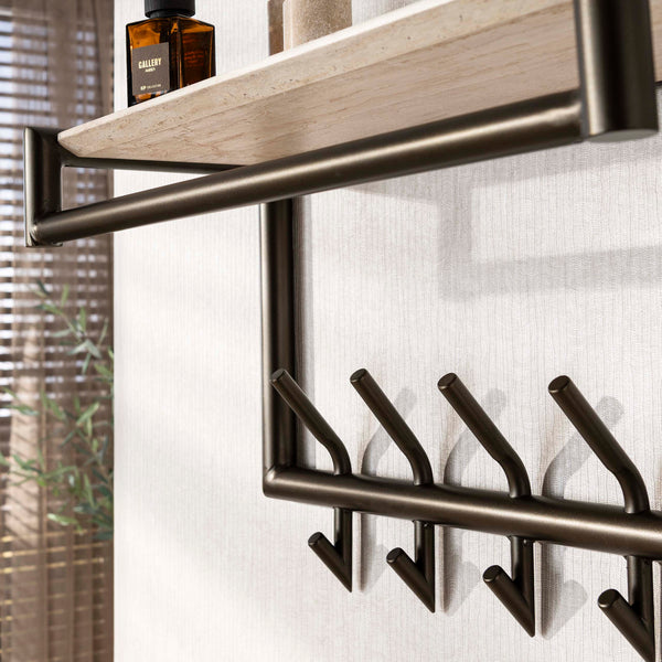 Kapstok 10 haken Terra XS roede-hoedenplank