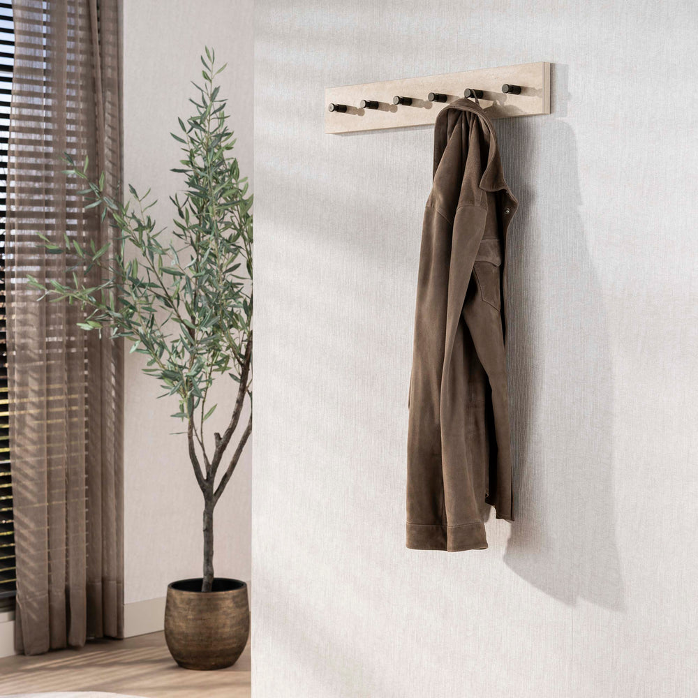 Kapstok Travino 6 haken / Keramiek travertin