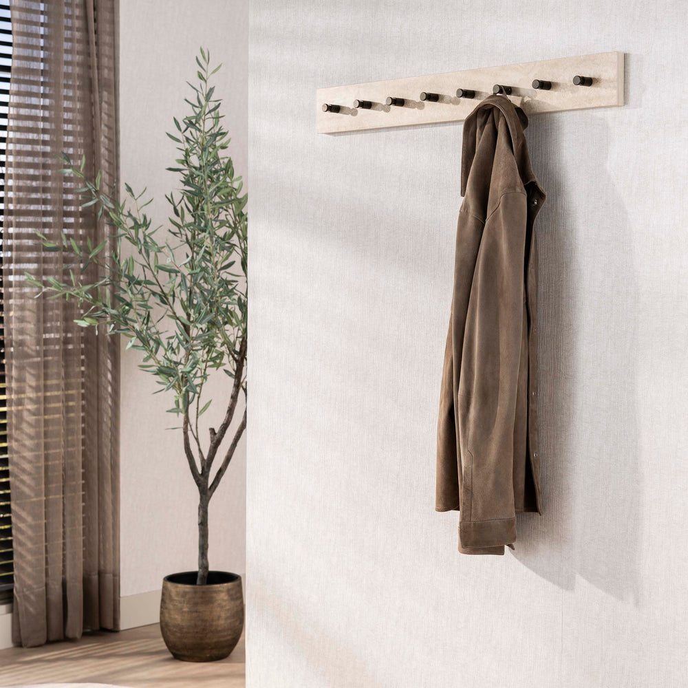 Kapstok Travino 8 haken / Keramiek travertin