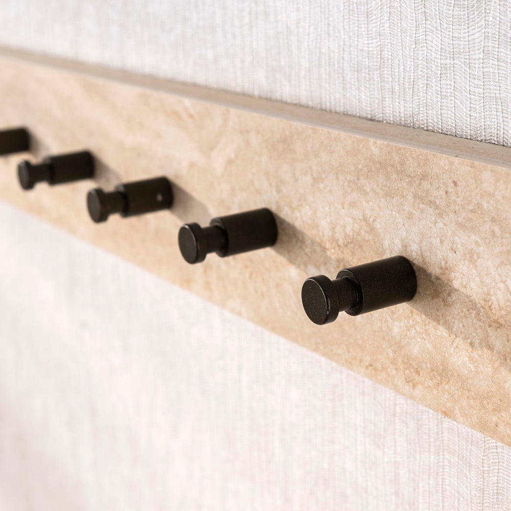 Kapstok Travino 8 haken / Keramiek travertin