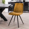 Eetkamerstoel Stitch zonder arm Velvet stof - Velours goud