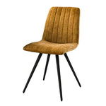 Eetkamerstoel Stitch zonder arm Velvet stof - Velours goud