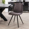 Eetkamerstoel Stitch zonder arm Velvet stof - Velours Grijs