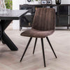 Eetkamerstoel Stitch zonder arm Velvet stof - Velours taupe