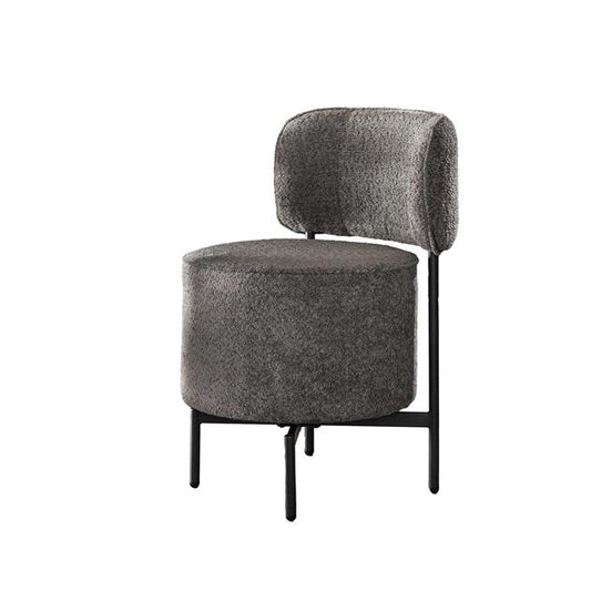 Stoel cocktail boucle draaibaar. Boucle grijs (Magazijn sale)
