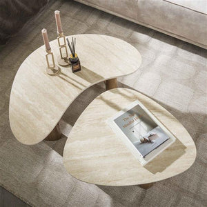 Salontafel set/2 Romano organic / Ceramic travertine
