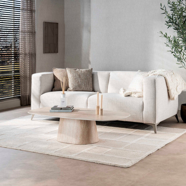 Salontafel Centro 135x70 cm / Keramiek travertin