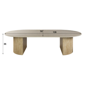 Salontafel Romano Arch 135x70 cm / Keramiek travertin